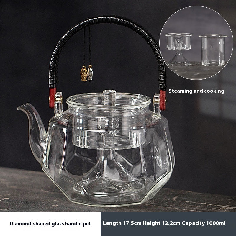 Glass Cooking Kettle Electric Ceramic Stove Household Tea Set Small Health Preservation Tea-boiling Stove Suit