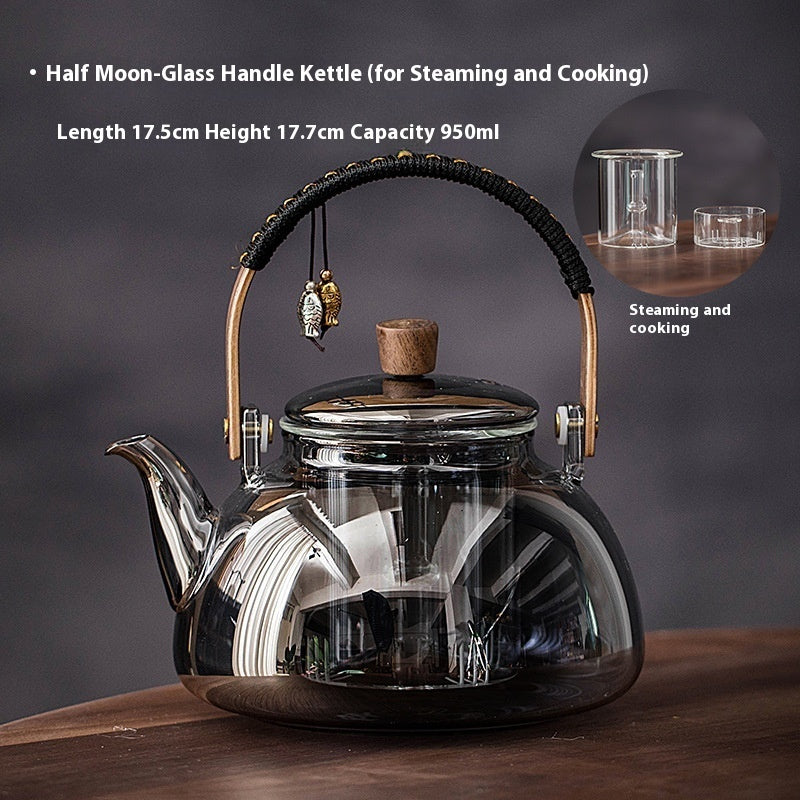 Glass Cooking Kettle Electric Ceramic Stove Household Tea Set Small Health Preservation Tea-boiling Stove Suit