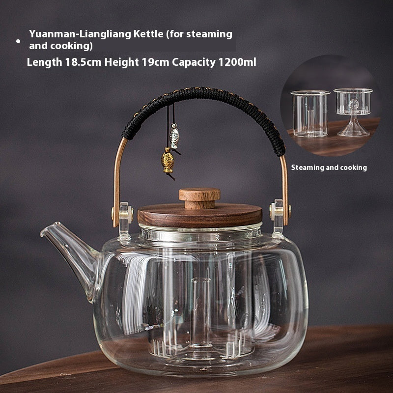 Glass Cooking Kettle Electric Ceramic Stove Household Tea Set Small Health Preservation Tea-boiling Stove Suit
