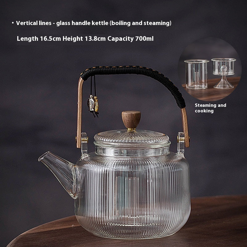 Glass Cooking Kettle Electric Ceramic Stove Household Tea Set Small Health Preservation Tea-boiling Stove Suit
